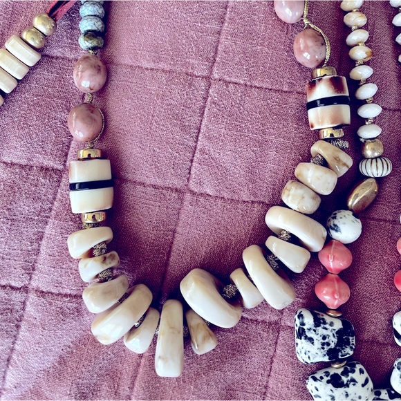 Six Anthropologie Big Bead Statement necklaces - Picture 5 of 9